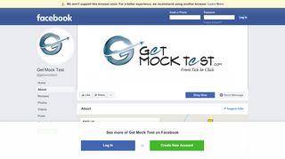 
                            5. Get Mock Test - About | Facebook
