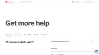 
                            7. Get more help | Pinterest help - Pinterest Help Center