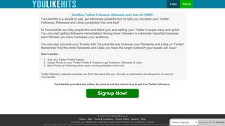 
                            3. Get More Twitter Followers, Retweets and Likes FREE! - YouLikeHits