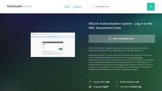 
                            3. Get Mscaa.shef.ac.uk news - MSCAA Authentication System - Log in to ...