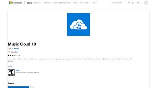 
                            11. Get Music Cloud 10 - Microsoft Store