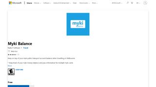 
                            9. Get Myki Balance - Microsoft Store