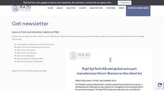 
                            4. Get newsletter - Rajd SysTech