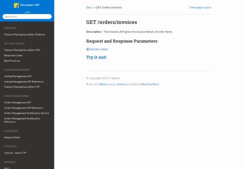
                            3. GET /orders/invoices — Developer API v3.0 ... - Flipkart Seller