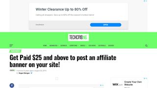 
                            6. Get Paid $25 and above to post an affiliate banner on your site!