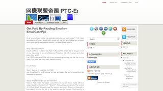 
                            10. Get Paid By Reading Emails--EmailCashPro - 网赚联盟帝国 PTC-Empire
