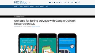 
                            10. Get paid for taking surveys with Google Opinion Rewards on iOS ...