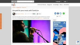 
                            12. Get paid for your music with TuneCore | Music In Africa