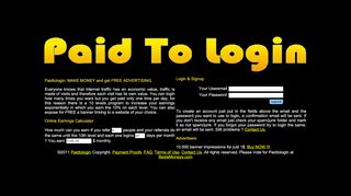 
                            2. Get Paid to Login Here
