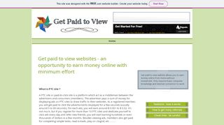 
                            7. Get Paid To View |Part time jobs from home - Wix.com