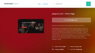 
                            6. Get Playproz.com news - Playproz.com - Home Page