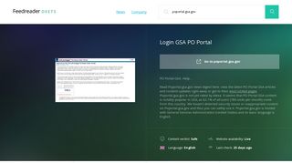
                            5. Get Poportal.gsa.gov news - Login GSA PO Portal - Deets Feedreader