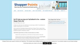
                            7. Get £10 when you sign up to TopCashback for free ... - Shopper Points