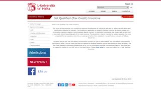 
                            13. Get Qualified (Tax Credit) Incentive - International ... - University of Malta