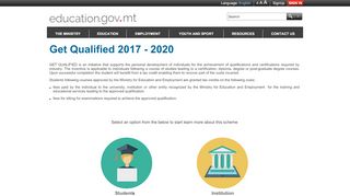 
                            4. Get Qualified - The Ministry for Education and Employment