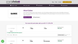 
                            10. Get Qubee Internet Packages & Pricing | SmartChoice.pk