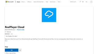 
                            5. Get RealPlayer Cloud - Microsoft Store