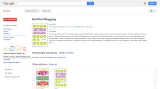 
                            13. Get Rich Blogging - Google बुक के परिणाम