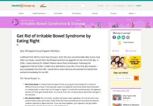 
                            13. Get rid of irritable bowel syndrome by eating right - Health Xchange