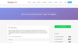 
                            8. Get rid of top bar Wordpress 