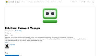 
                            10. Get RoboForm Password Manager - Microsoft Store