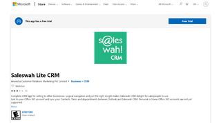 
                            11. Get Saleswah Lite CRM - Microsoft Store