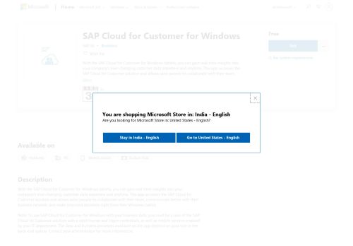 
                            9. Get SAP Cloud for Customer for Windows - Microsoft Store en-IN