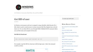 
                            11. Get SID of user - Windows Command Line