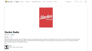 
                            12. Get Slacker Radio - Microsoft Store