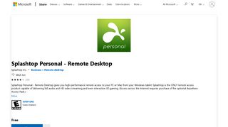 
                            2. Get Splashtop Personal - Remote Desktop - Microsoft Store