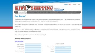 
                            3. Get Started - Kiwi Shipping