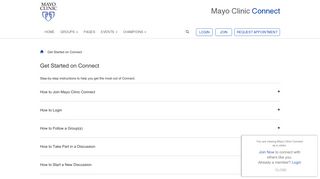 
                            3. Get Started on Connect | Mayo Clinic Connect