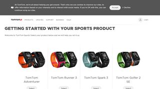 
                            8. Get Started – Product Registration & Use – TomTom – Sports & Fitness
