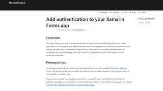 
                            11. Get Started with authentication for Mobile Apps in Xamarin Forms app