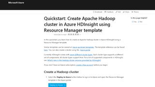
                            12. Get started with Azure HDInsight - Microsoft Docs