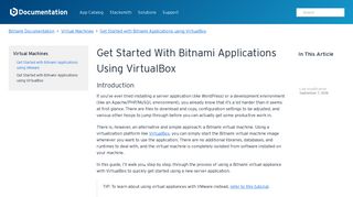 
                            3. Get Started with Bitnami Applications using VirtualBox