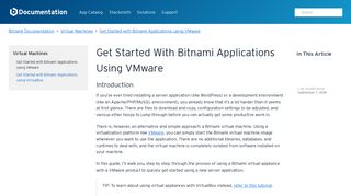 
                            2. Get Started with Bitnami Applications using VMware