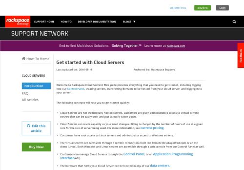 
                            10. Get started with Cloud Servers - Rackspace Support