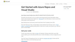 
                            8. Get started with Git and Visual Studio 2017 - Azure Repos | Microsoft ...