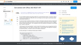 
                            4. Get started with Office 365 REST API - Stack Overflow