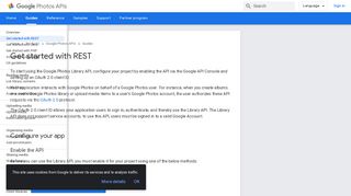 
                            8. Get started with REST | Google Photos APIs | Google ...