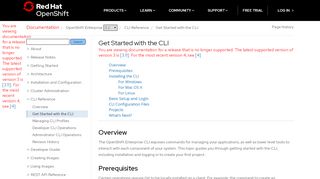 
                            1. Get Started with the CLI | CLI Reference | OpenShift Enterprise 3.2