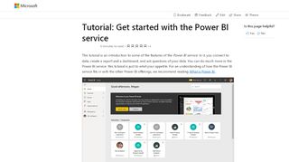 
                            9. Get started with the Power BI service - Power BI | Microsoft Docs