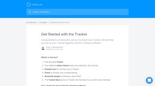 
                            2. Get Started with the Tracker | Timeular Help Center