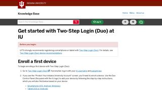 
                            13. Get started with Two-Step Login (Duo) at IU - IU Knowledge Base