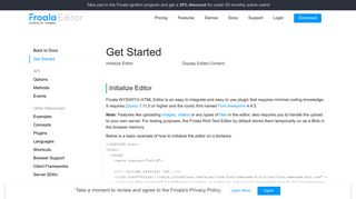 
                            3. Get Started | WYSIWYG HTML Editor | Froala