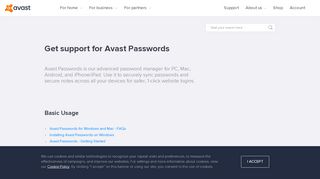 
                            9. Get support for Avast Passwords - Avast Passwords | ...
