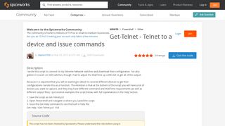 
                            2. Get-Telnet - Telnet to a device and issue commands - Script Center ...