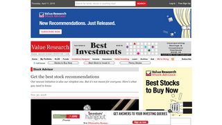 
                            3. Get the best stock recommendations - Value Research: The Complete ...