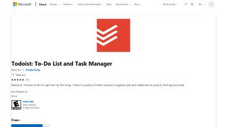 
                            13. Get Todoist: To-Do List and Task Manager - Microsoft Store